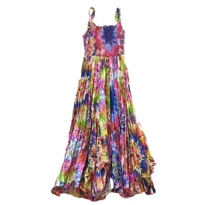 PHOOL платье богемный богемное мод хиппи марля со сборками легкий хлопок Индии смелый - Изображение 1 из 4