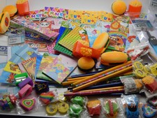 100 Stationery Party Bag Fillers Toys Boys Girls Fundraising PTA Job Lot Pinata