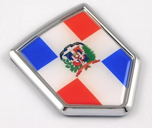 Dominican Republic Decal Flag Car Chrome Emblem Sticke - Bild 1 von 3