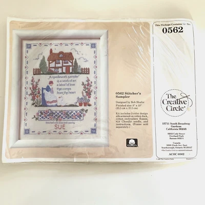 Crewel Kit Stitcher's Sampler 0562 Bob Shefor Creative Circle Vintage 1989 - Image 1 of 4