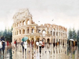 Richard Macneil - Colosseum, Rome - Canvas Print Wall Art - 3 sizes Available - Picture 1 of 4