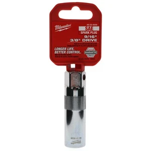 Milwaukee Tool 48-22-9550 3/8" Drive 9/16" Spark Plug Deep Socket Rubber Retain - Picture 1 of 11