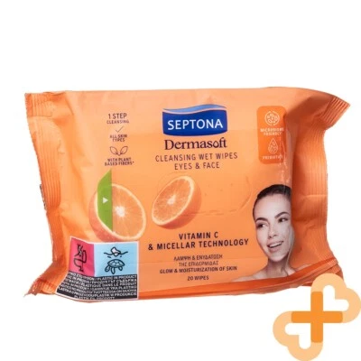 SEPTONA Make-Up Remover Wet Wipes with Vitamin C and Miceline Technology 20 pcs - Image 1 of 4