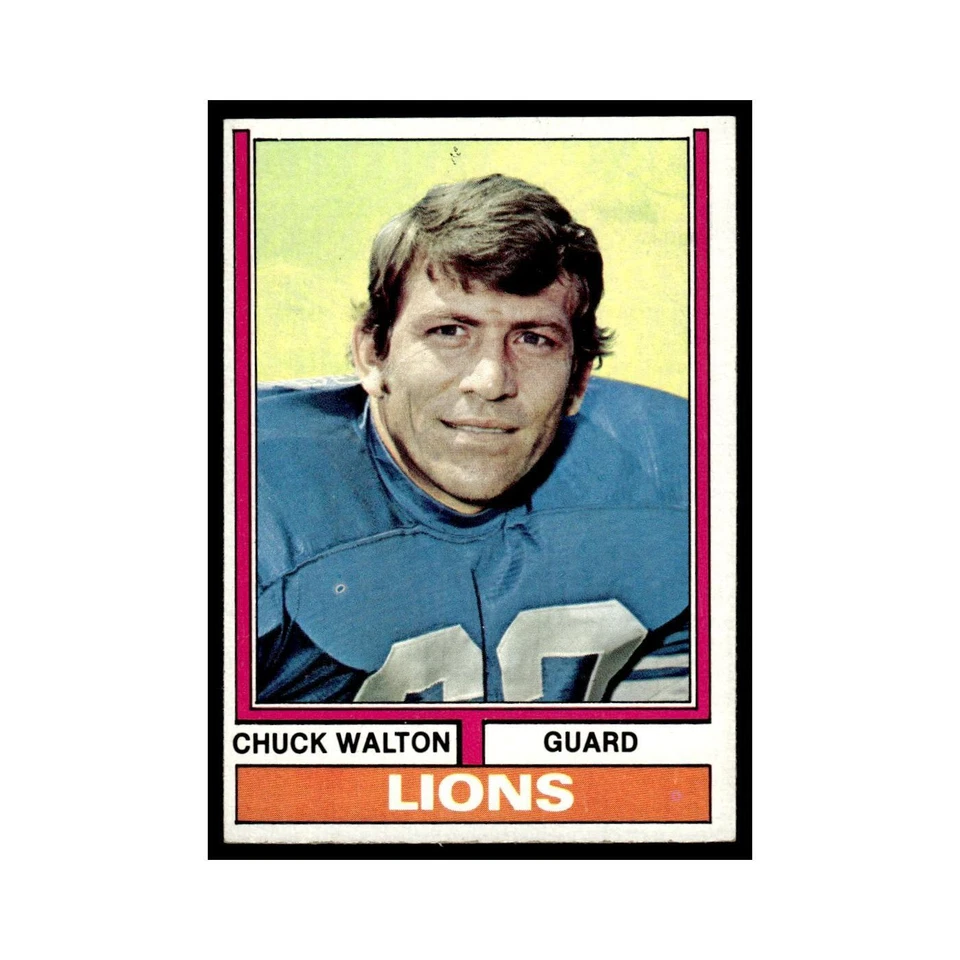 1974 Topps Chuck Walton Lions #249 - Image 1 of 3