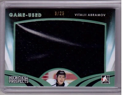 VITALII ABRAMOV 15/16 Leaf Prospects GREEN Jersey # 6/25 Rookie #GU-28 Card SP - Image 1 of 2