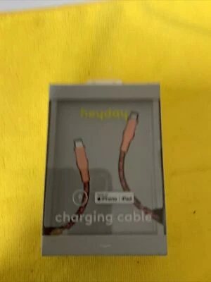 🏅 heyday 6ft LGTNG to USB-C Braided Cable - Coral Pink - Image 1 of 2