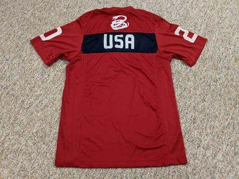 Nike Jersey Mens Small Red USMNT Dont Tread On Me 2010 Soccer Football Shirt Cover