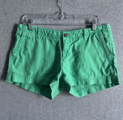 The North Face Shorts Women 8 Green Chino Pockets Casual Cotton Zipper - Image 1 of 4