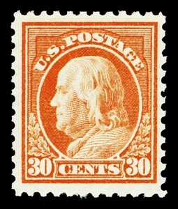 Scott 516 1917 30c Orange Red Franklin Perf 11 Issue Mint F-VF OG NH Cat $70 - Picture 1 of 1