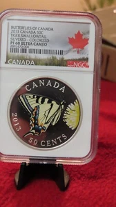 Canada 2013 TIGER SWALLOWTAIL Butterflies $20 1 Troy Oz Pure 999 Silver NGC PF68 - Picture 1 of 4