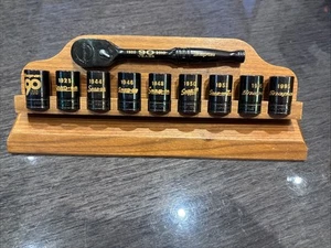 Snap On Tools 90 Years Anniversary Rare Black & Gold Ratchet Socket Display Wood - Bild 1 von 3