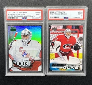 2022-23 Upper Deck ❄️ Pyotr Kochetkov ❄️ PSA Graded Rookie LOT (2 Cards) AUTO RC - Picture 1 of 4