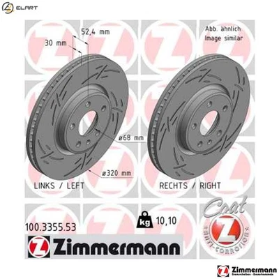 2x BRAKE DISC 100.3355.53 FOR AUDI A4/S4/Allroad A5/Sportback/S5/Convertible A6 - Image 1 of 4