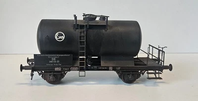 Gebauer Kesselwagen Eva gealtert , Spur 0 2-Leiter DC, Messing - Bild 1 von 4