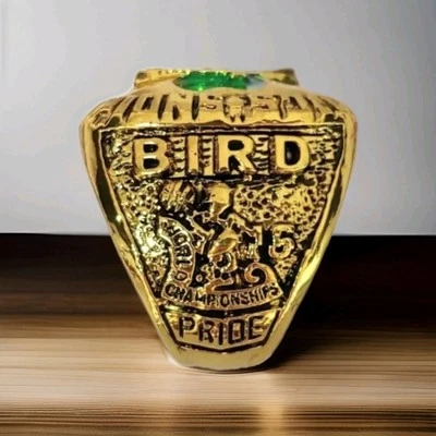 LARRY BIRD 1986 BOSTON CELTICS🍀HANDMADE🖐️SIZE 11 CHAMPION RING w/BOX & POSTER! - Изображение 1 из 4