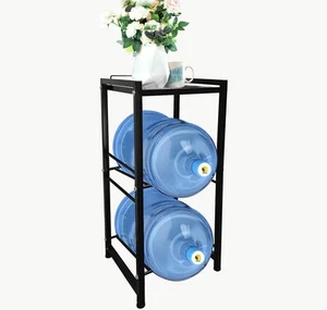Heavy Duty 5 Gallon Water Jug Holder with Top Storage Shelf - 3 Tier Rack for... - Picture 1 of 7