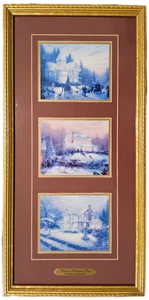 Thomas Kinkade Victorian Christmas Past Accent Prints 1999 With COA - Picture 1 of 8