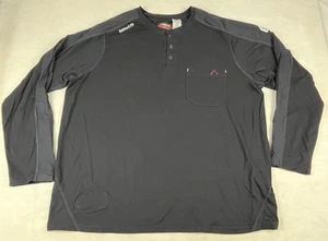 Bulwark FR Henley Shirt Men's XXL 2XL Blue Long Sleeve Flame Resistant CAT2 2112 - Picture 1 of 12