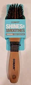 NUOVISSIMA SPAZZOLA PER CAPELLI CONAIR CLASSIC FINITURA LEGNO CON SETOLE CINGHIALE. LUNGO 8,5" - Foto 1 di 5