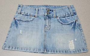 American Eagle Denim blau Jeansrock Damen Größe 6 Mini Used-Look Rock - Bild 1 von 5