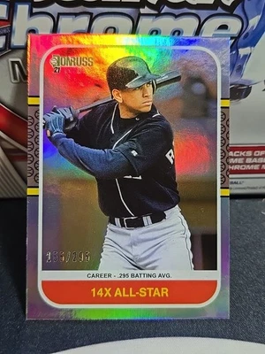 ALEX RODRIGUEZ 2021 DONRUSS STAT LINE голограмма /295 вариант имени 14 All Star  - Изображение 1 из 4