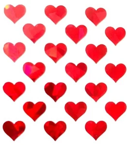 Pegatinas Sandylion *VINTAGE* Brillante Micro CORAZONES ROJOS CORAZÓN tema - Imagen 1 de 1