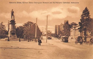 Australia - MELBOURNE (VIC) Gisborne Street, Gordon Statue, Geological Museum an - Picture 1 of 2