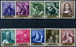 ESPAGNE SERIE OEUVRES DE RIBERA N° 1161/1170 NEUF ** SANS CHARNIERE - Picture 1 of 1