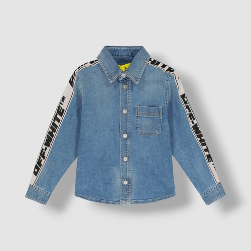 OFF WHITE Giacca jeans denim con bottoni da $595 bianca per bambino taglia 4