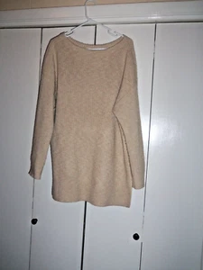 Loft Size XXL Misses Long Sleeve Beige Sweater W/ Side Slits  Excellent Conditio - Picture 1 of 4