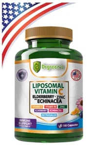 Immune System Booster, Support,Vitamin C,D3,Zinc,Elderberry,Echinacea 100 capsul - Picture 1 of 6