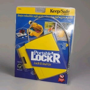 Portable Locker Vintage KeepSafe by Sentry LockR Lock it and Go Yellow - Picture 1 of 16