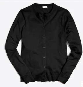 NEW NWT J. Crew Factory Classic Cotton Cardigan Size: XS  in Black - Picture 1 of 3