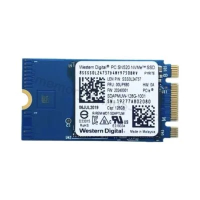 Western Digital SN520 NVMe 128GB 256GB 512GB M.2 2242 PCIe3x2 For Lenovo Laptop - Image 1 of 3