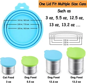 Tierfutter Dosenabdeckung Silikon Dosendeckel für Hunde- und Katzenfutter (Universalgröße, One Fit - Bild 1 von 19