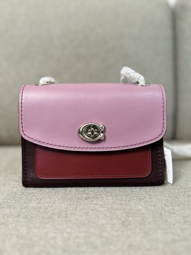Coach Parker 18 Borsa a tracolla in pelle colorblock 29390