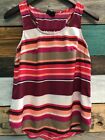 Mossimo Womens Sheer Stripped Tanktop Size Xs Pinks And Browns Super Cute!