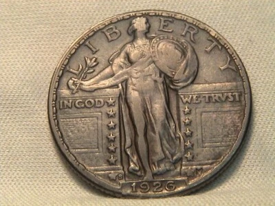 1926-S Standing Liberty Silver Quarter - Image 1 of 3