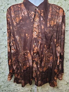 Rappers Vintage Butterfly Collar Orange Forest/ Fairytale Design, XL Long Sleeve - Picture 1 of 9