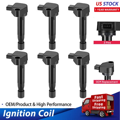 6 Ignition Coils Pack UF242 For 2000-2002 Honda Accord 3.0L V6 - Image 1 of 4