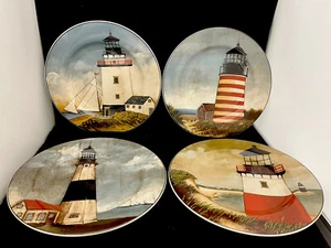 Set 4 piatti insalata Sakura David Carter Brown Collection By The Sea Lighthouses - Foto 1 di 6