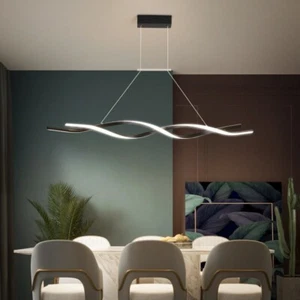 LED Pendant Light Home Light Black Ceiling Lamp Hotel Modern Chandelier Lighting - Picture 1 of 12