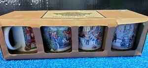 2002 Harley Davidson Motorcycles "Holiday Tradition" Collector Mug Set of 4 - Picture 1 of 7