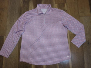 Bette & Court Women's Multicolored Geometric 1/4 Zip Long Sleeve Shirt Sz XL - Picture 1 of 11