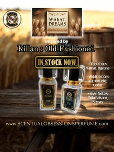 Wheat Dreams Parfum Extrait 30mlBy Scentual Obsessions Inspired By Old Fashioned - Picture 1 of 1