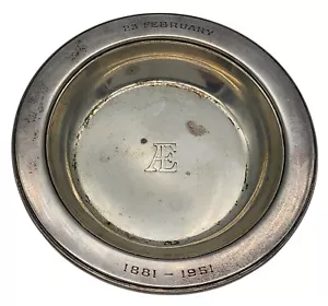 1951 Vintage TIFFANY & CO. Argento Sterling 3 3/4" Piatto Dado - Foto 1 di 4