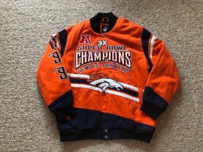 NEW Denver Broncos 3X Super Bowl Champions G-III Cotton Twill Jacket Size 2XL - Image 1 of 4