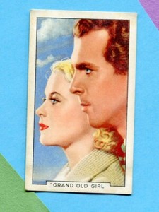 1936 GALLAHER LTD FAMOUS FILM SCENES TOBACCO CARD #15 "GRAND OLD GIRL"