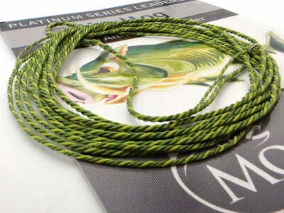 MOONLIT FLY FISHING Platinum Big Hog Fly Leader Medium All-purpose (Dries, Nymphs & Small Streamers)