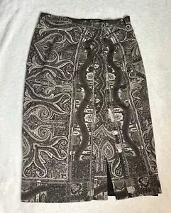 Etro Italy Midi Pencil Skirt Paisley Pattern Women’s EUR 38 - Picture 1 of 6